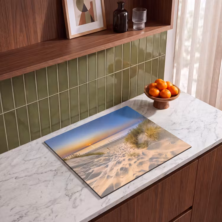 Induction hob protector - Soft Sunrise over Dune Landscape — 4