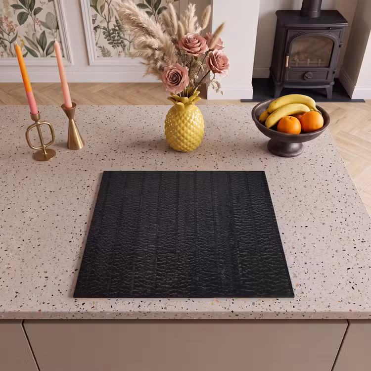 Induction hob protector - Weathered Black Wood — 3