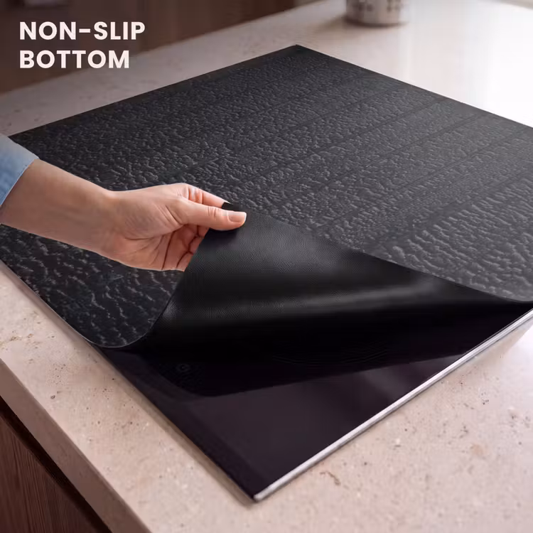 Induction hob protector - Weathered Black Wood — 5