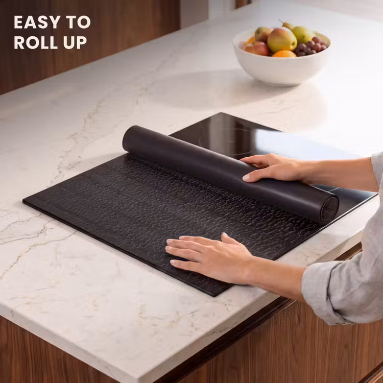 Induction hob protector - Weathered Black Wood — 6