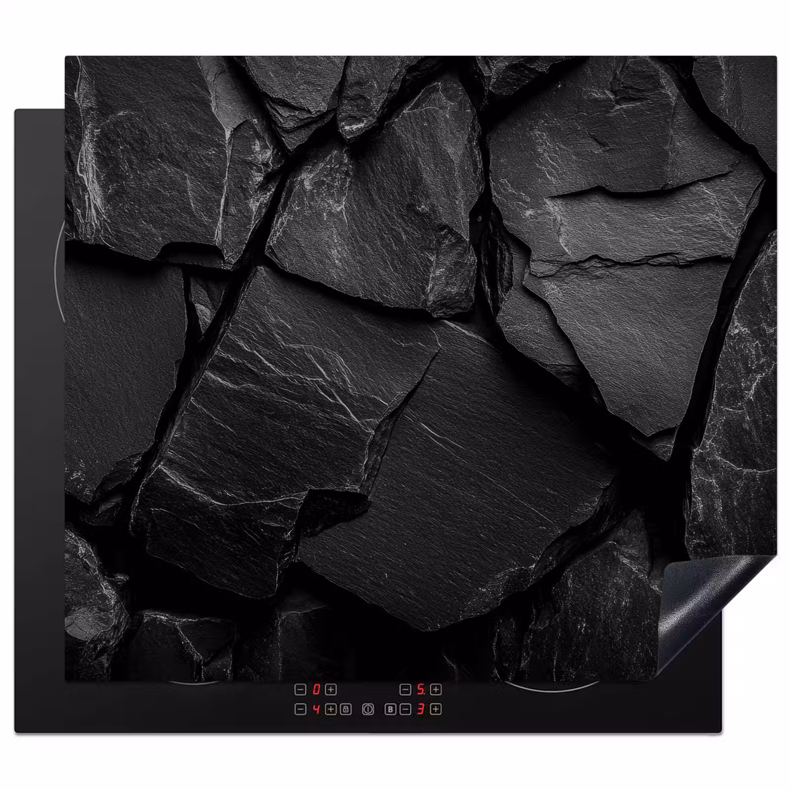 Induction hob protector - Black - Stone - Rock — 1