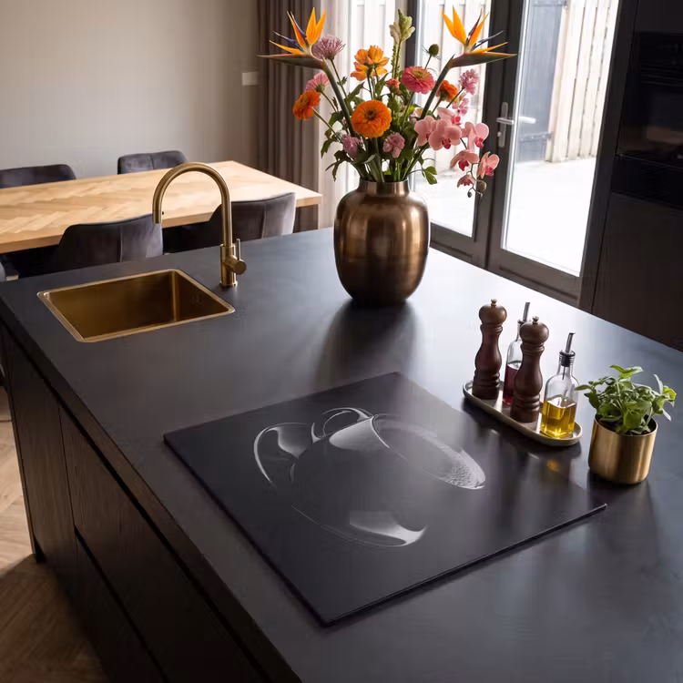 Induction hob protector - Black - Coffee - Cup — 2