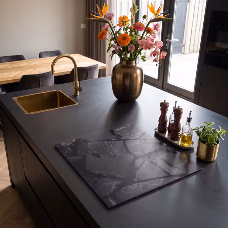 Induction hob protector - Black - Stone - Rock — 2
