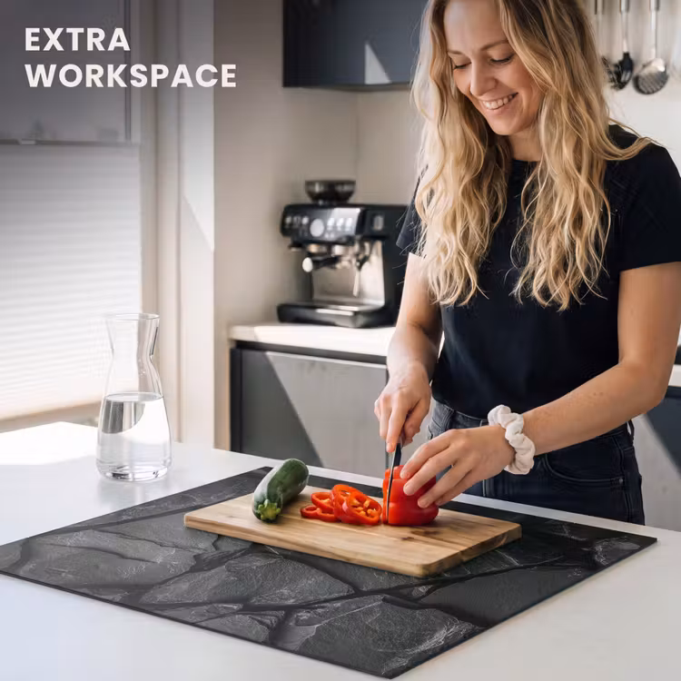 Induction hob protector - Black - Stone - Rock — 7
