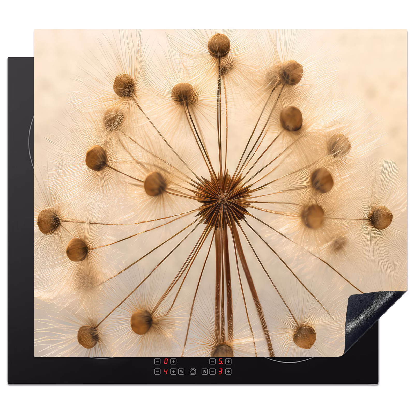 Induction hob protector - Golden Elegance of the Dandelion — 1