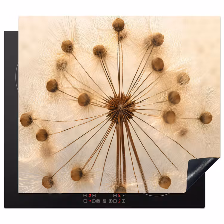 Induction hob protector - Golden Elegance of the Dandelion — 1