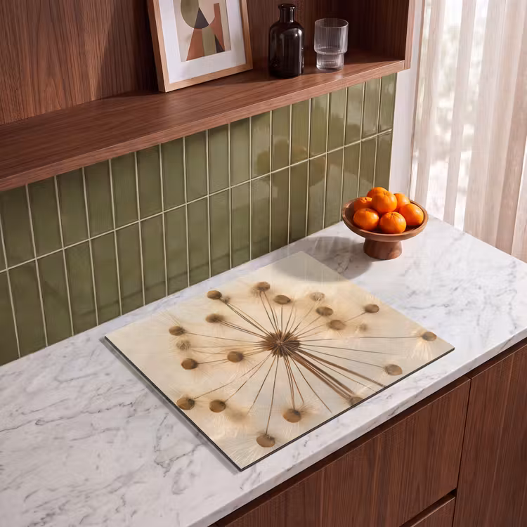 Induction hob protector - Golden Elegance of the Dandelion — 4