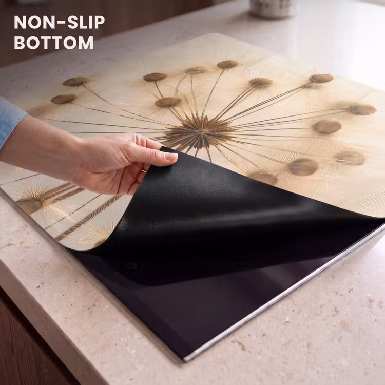 Induction hob protector - Golden Elegance of the Dandelion — 5