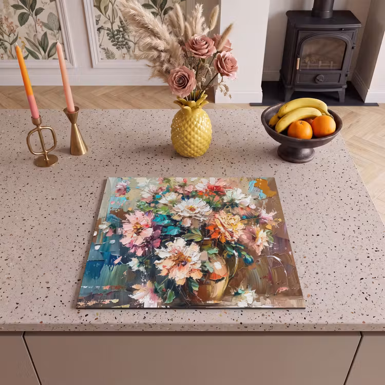 Induction hob protector - Blooming Paintbrush Garden — 3