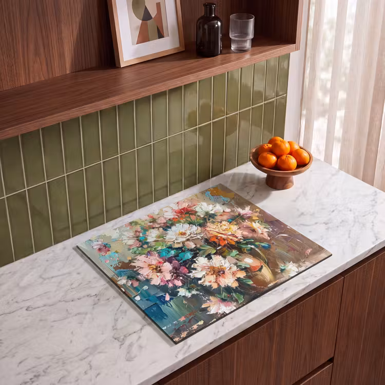 Induction hob protector - Blooming Paintbrush Garden — 4