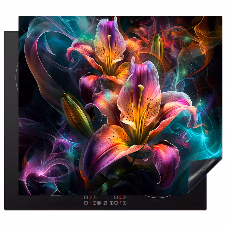 Induction hob protector - Spectacular Lily Light Show — 1