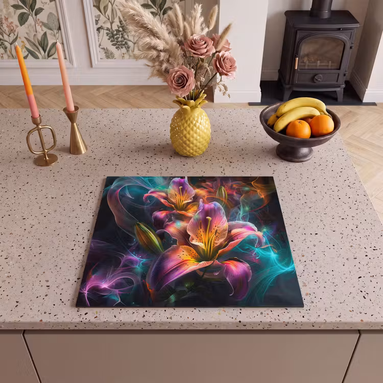Induction hob protector - Spectacular Lily Light Show — 3