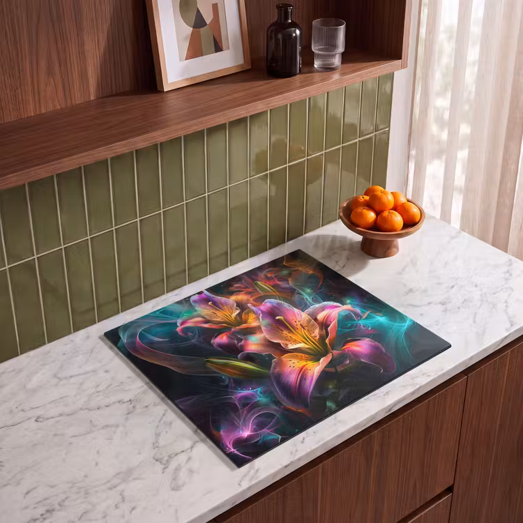 Induction hob protector - Spectacular Lily Light Show — 4