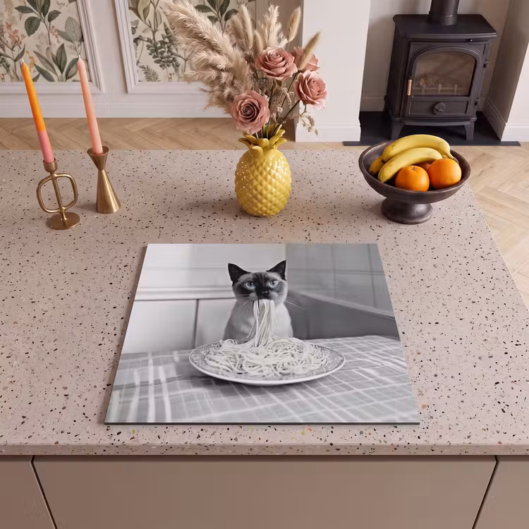 Induction hob protector - Cat - Siamese - Black and White - Cute - Animals — 3
