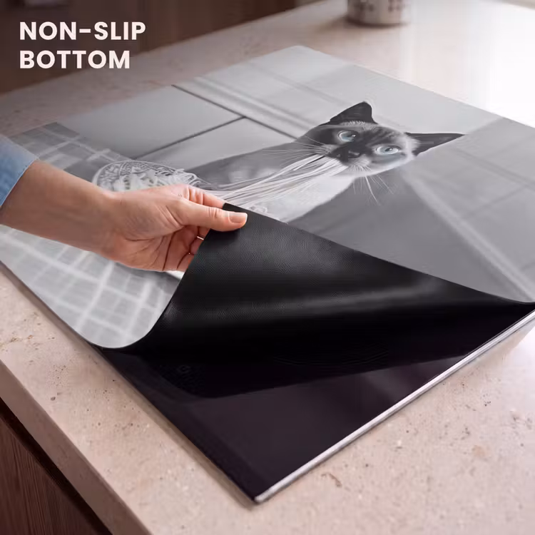 Induction hob protector - Cat - Siamese - Black and White - Cute - Animals — 5