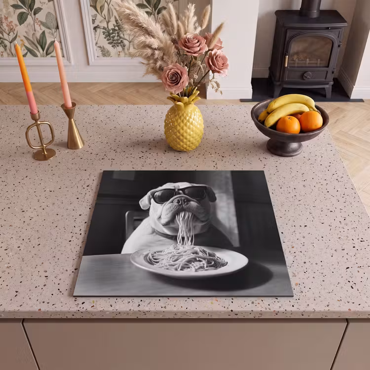 Induction hob protector - Dog - Bulldog - Pasta - Glasses - Tough - Animals — 3