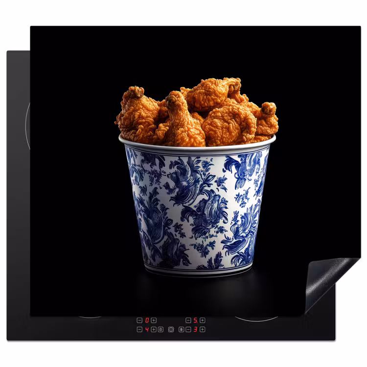 Induction hob protector - Chicken - Bucket - Delft blue - Delicious — 1