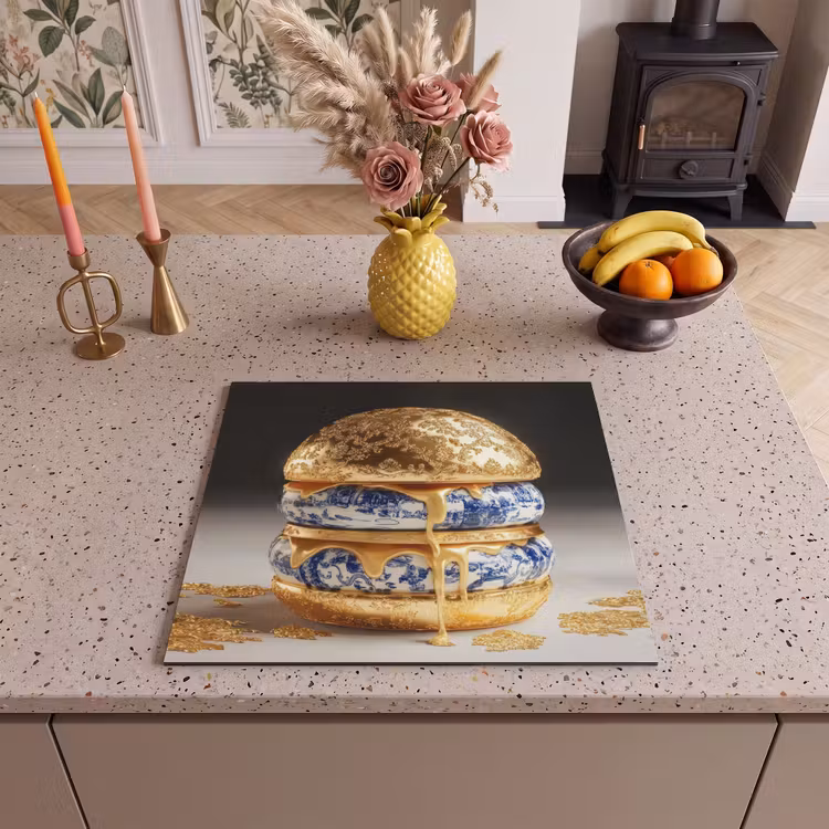 Induction hob protector - Delft blue - Gold - Citizen — 3