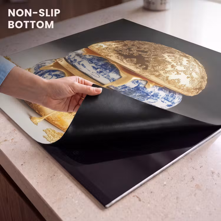Induction hob protector - Delft blue - Gold - Citizen — 5