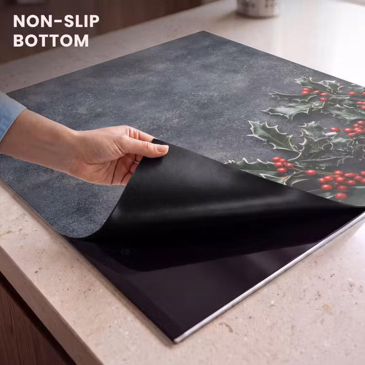 Induction hob protector - Christmas - Branches - Winter - Red — 5