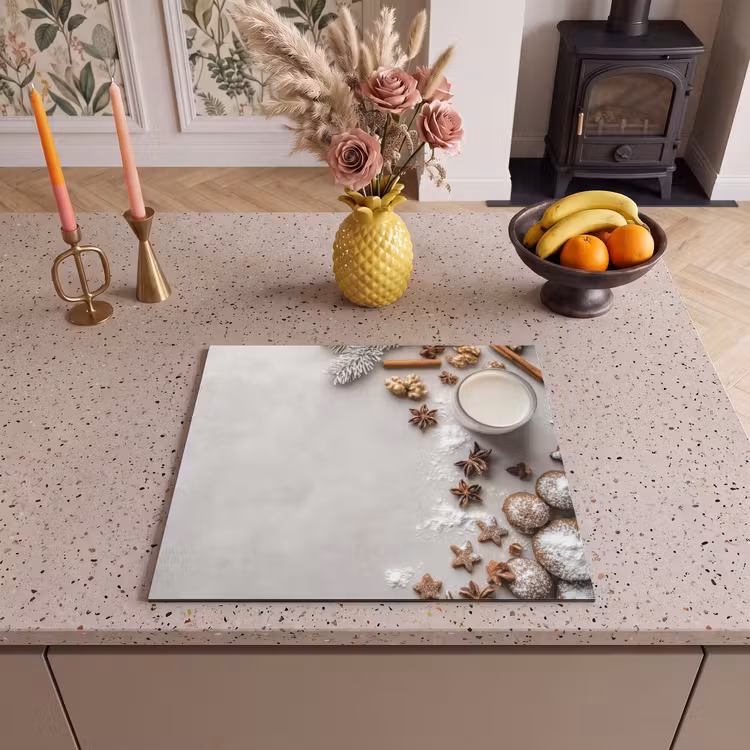 Induction hob protector - Herbs - Winter - Milk - Concrete — 3