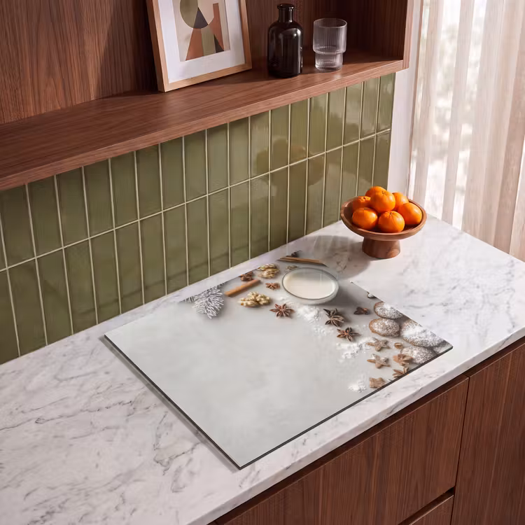 Induction hob protector - Herbs - Winter - Milk - Concrete — 4