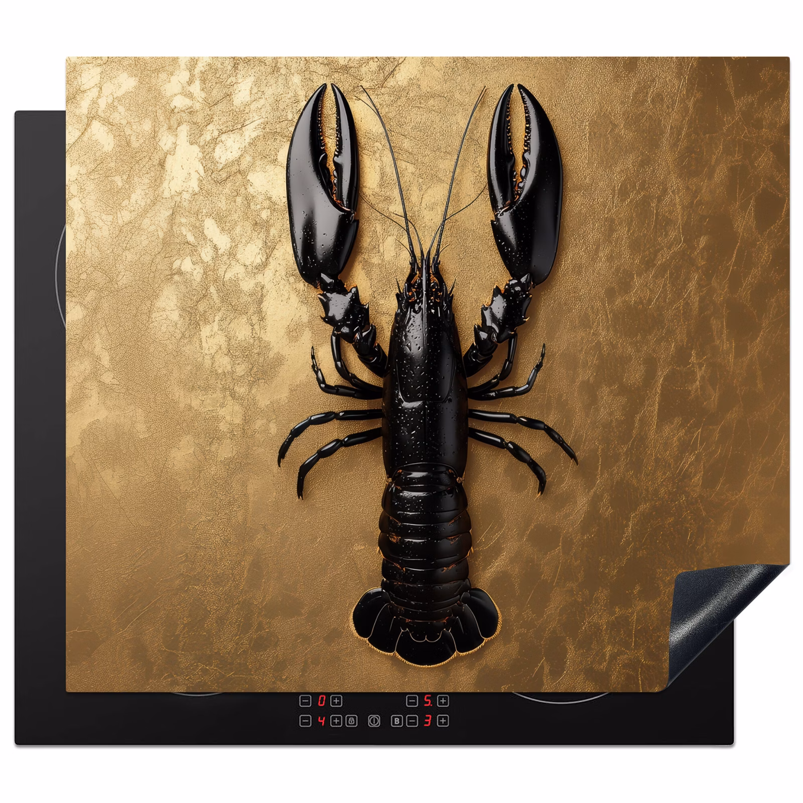Induction hob protector - Cancer - Black - Gold - Luxury — 1