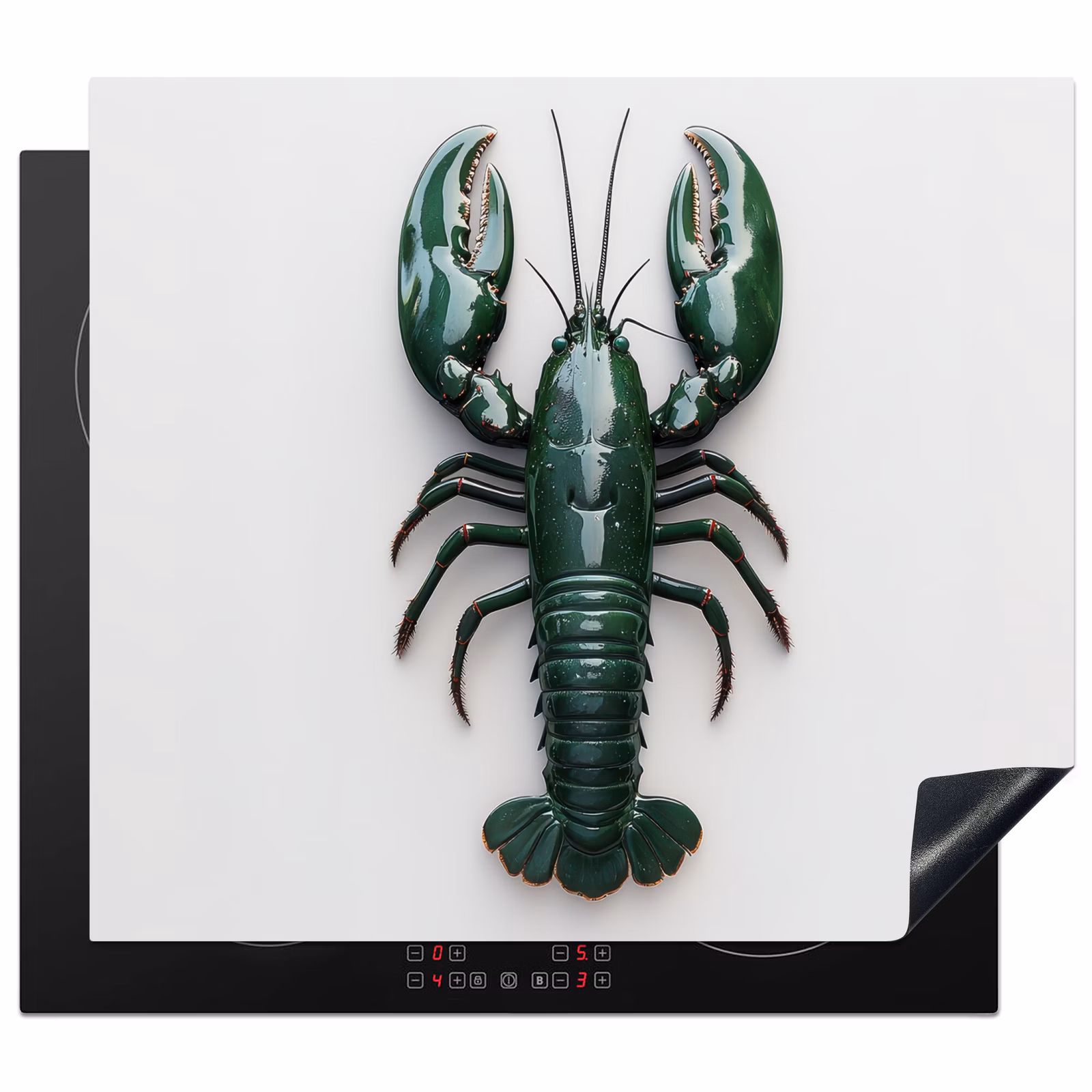 Induction hob protector - Cancer - Glossier - Green - White — 1