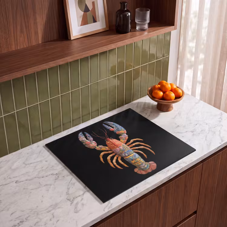 Induction hob protector - Cancer - Embroidery - Colorful - Flowers — 4