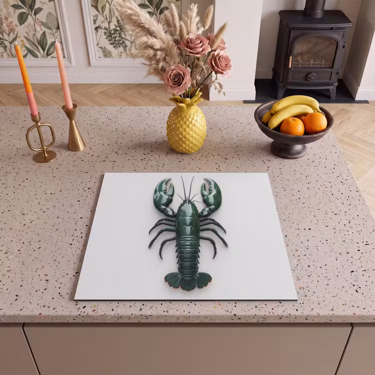 Induction hob protector - Cancer - Glossier - Green - White — 3
