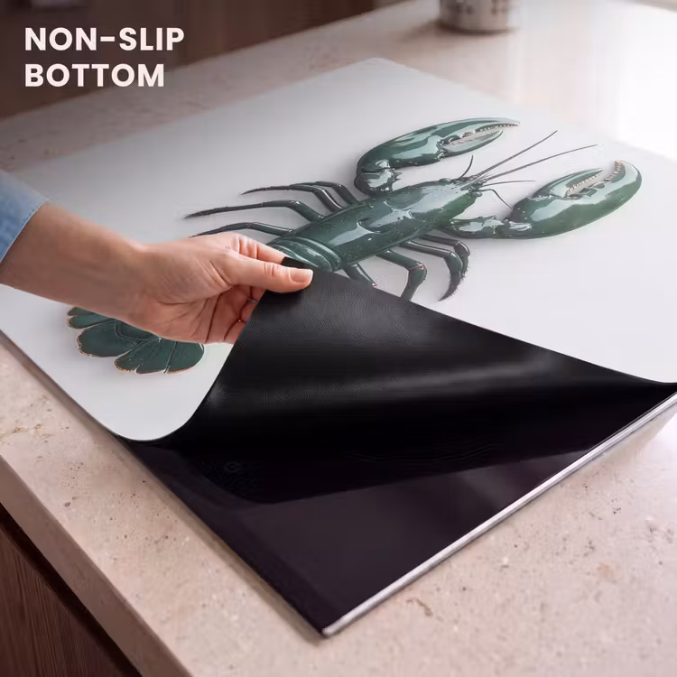 Induction hob protector - Cancer - Glossier - Green - White — 5