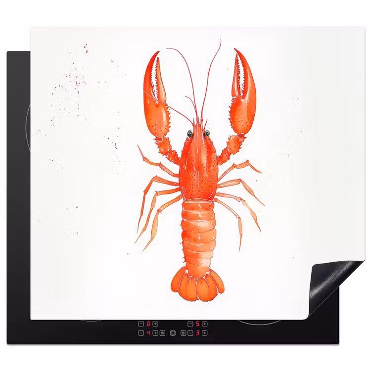 Induction hob protector - Lobster - Watercolor - Orange — 1