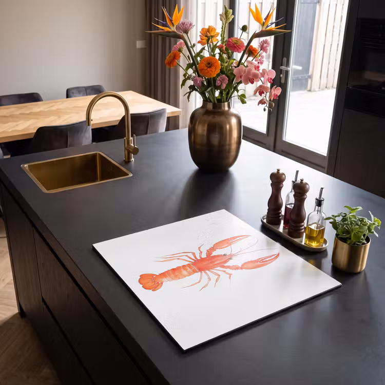 Induction hob protector - Lobster - Watercolor - Orange — 2
