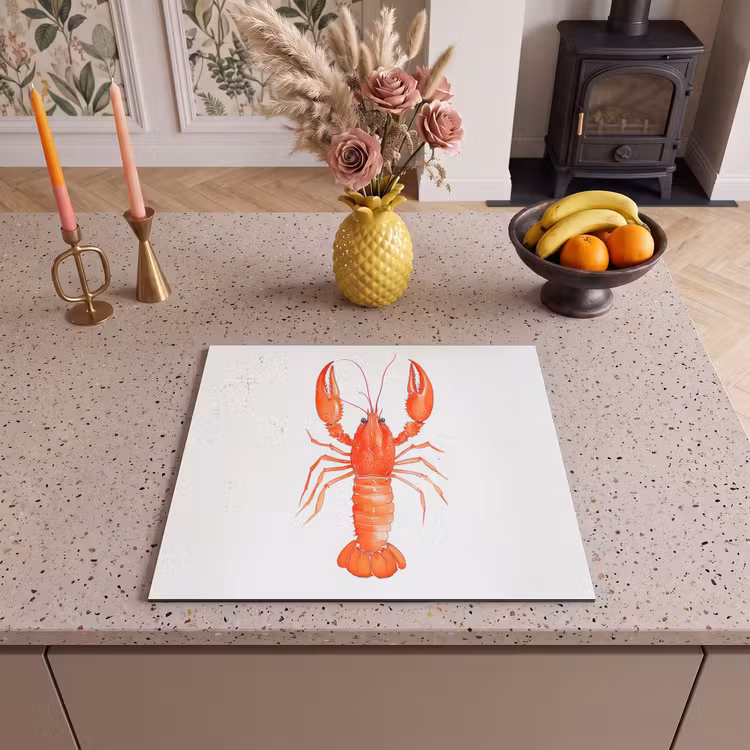 Induction hob protector - Lobster - Watercolor - Orange — 3