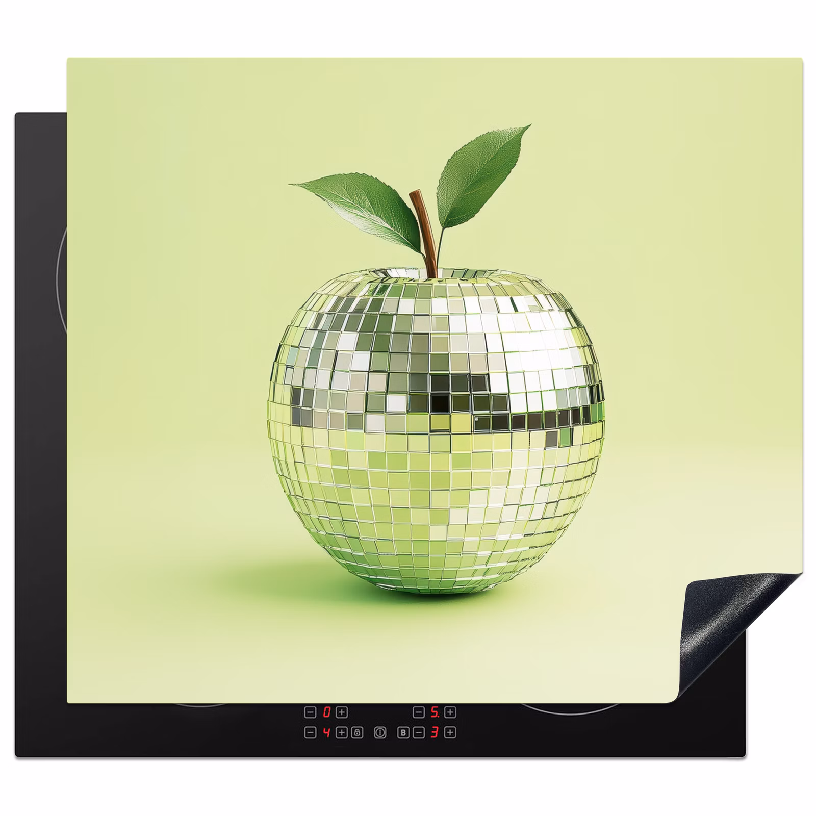 Induction hob protector - Green - Disco - Decoration - Apple — 1