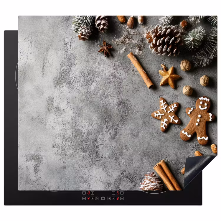 Induction hob protector - Christmas - Baking - Gray - Rural — 1