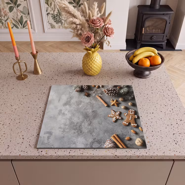 Induction hob protector - Christmas - Baking - Gray - Rural — 3