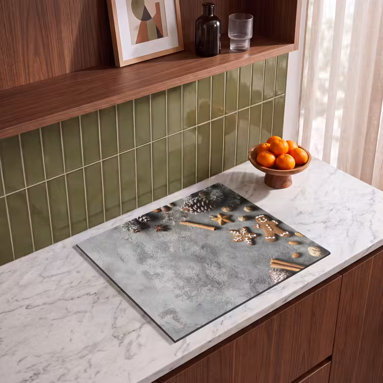 Induction hob protector - Christmas - Baking - Gray - Rural — 4