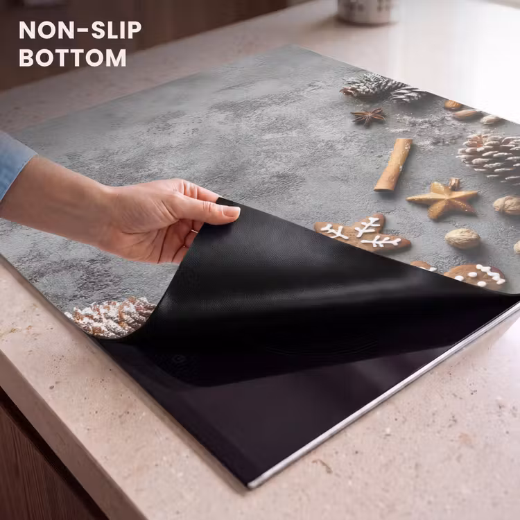 Induction hob protector - Christmas - Baking - Gray - Rural — 5