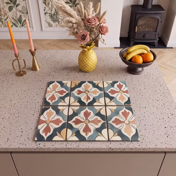 Induction hob protector - Decoration - Tiles - Spanish - Vintage — 3