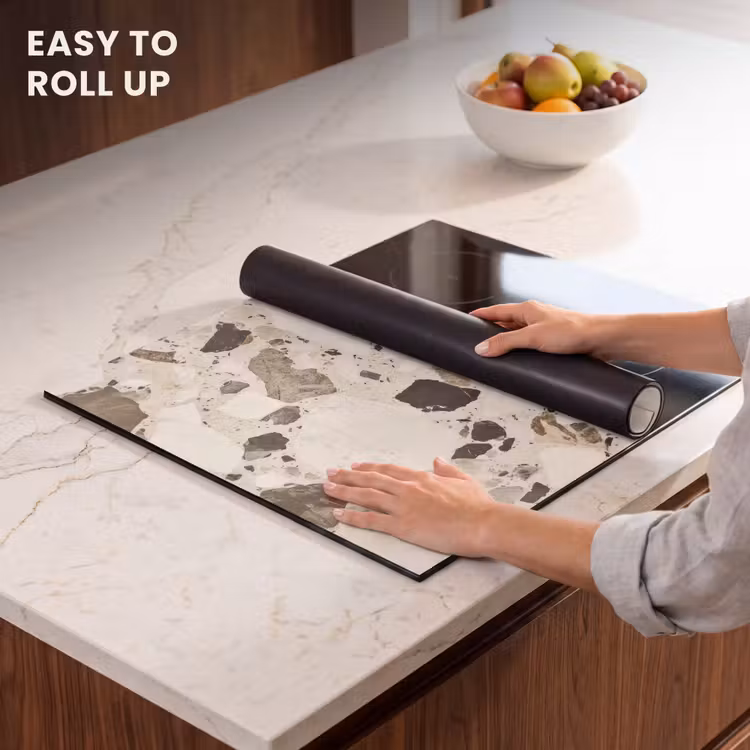 Induction hob protector - Neutral - Stones - Decoration - Terrazzo — 6