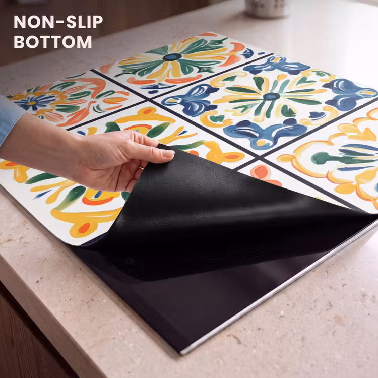 Induction hob protector - Spanish - Tiles - Ceramics - Flowers — 5