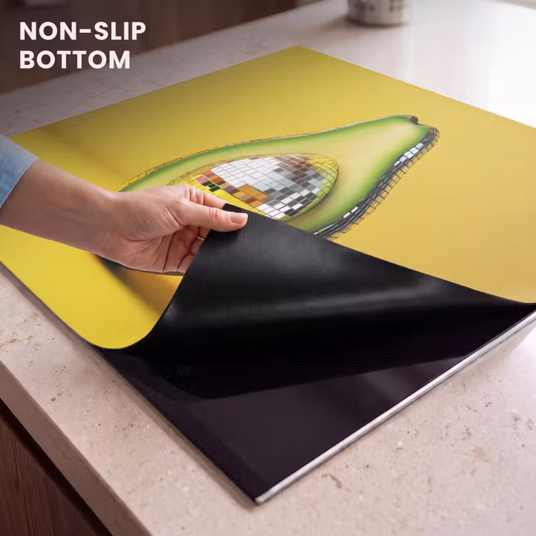 Induction hob protector - Avocado - Discoball - Yellow - Glitter — 5
