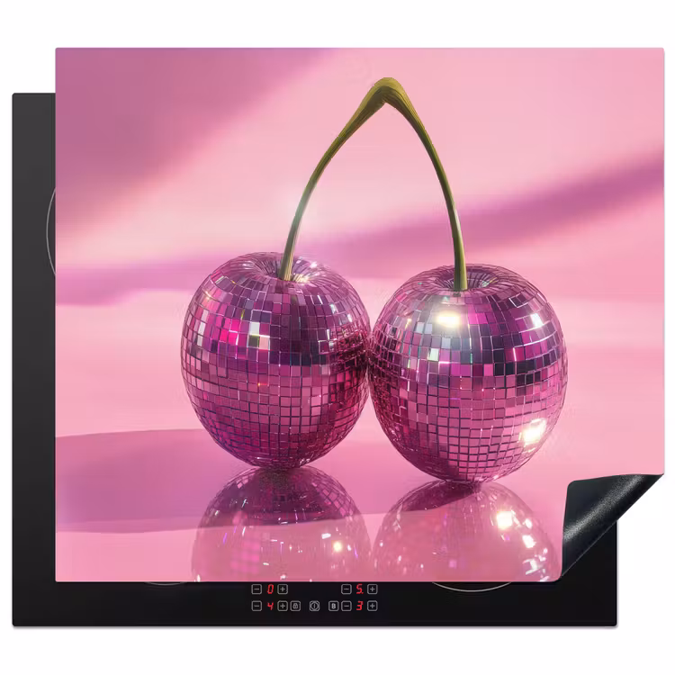 Induction hob protector - Glitter - Discobulb - Pink - Cherry — 1