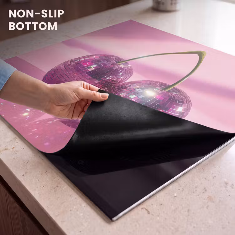 Induction hob protector - Glitter - Discobulb - Pink - Cherry — 5