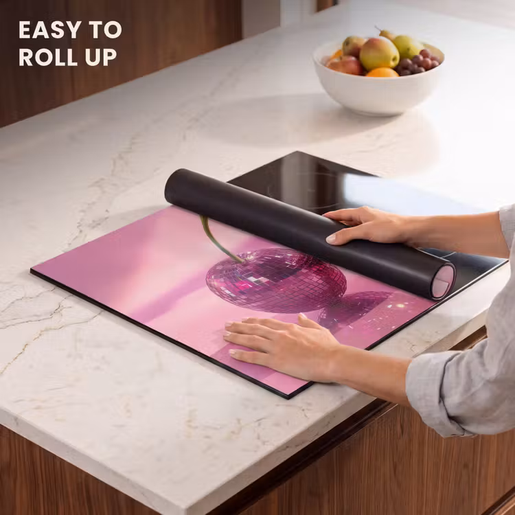 Induction hob protector - Glitter - Discobulb - Pink - Cherry — 6
