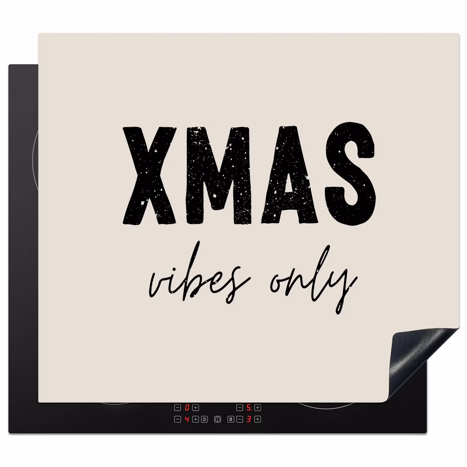Induction hob protector - Christmas - Proverb - xmas vibes only - Beige — 1