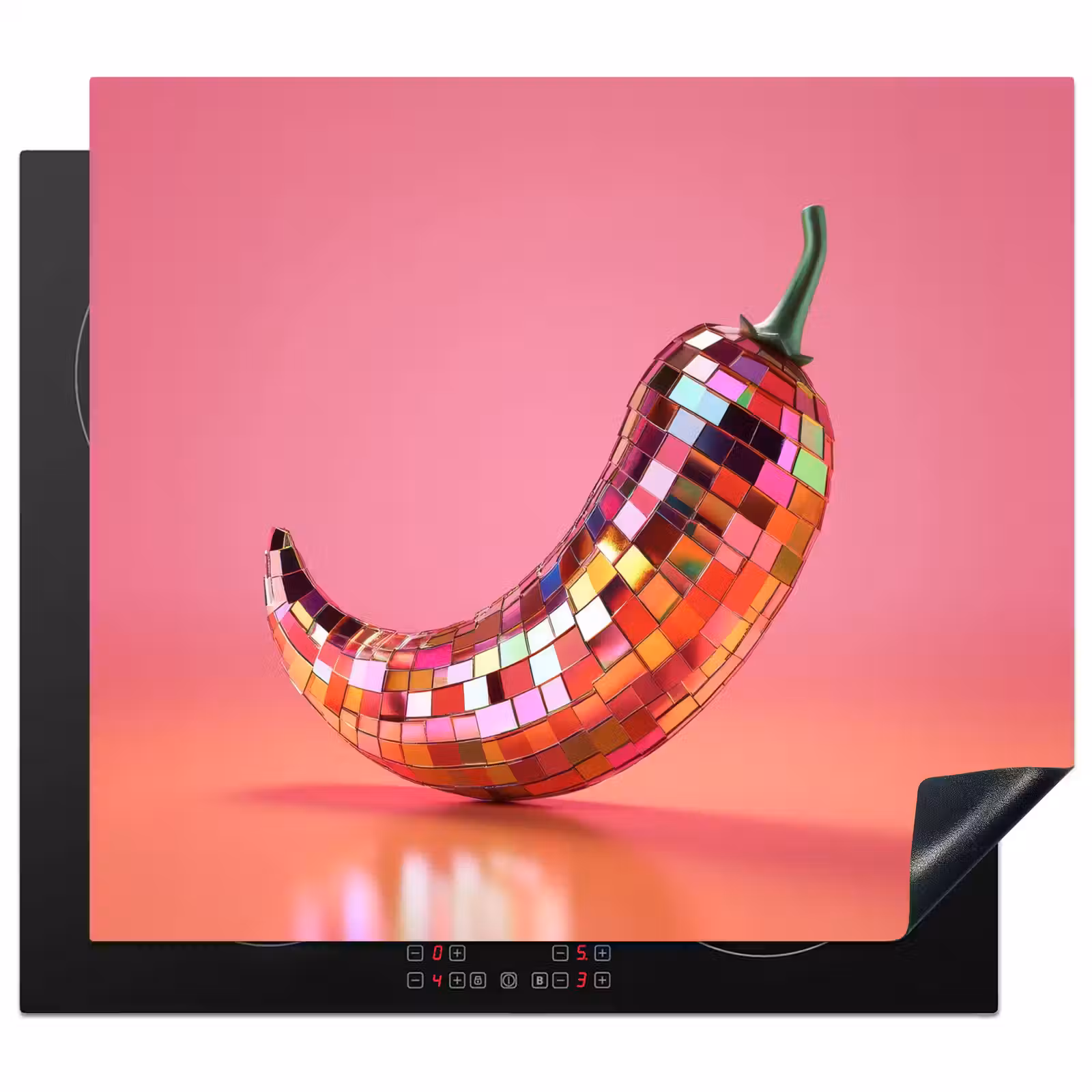 Induction hob protector - Pepper - Disco - Red - Glitter — 1
