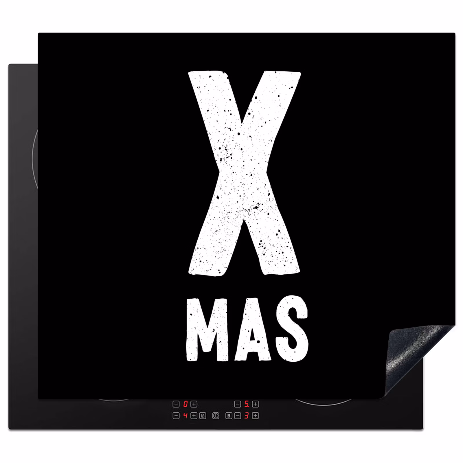 Induction hob protector - Xmas - Christmas - Black - Vintage - Quotes — 1