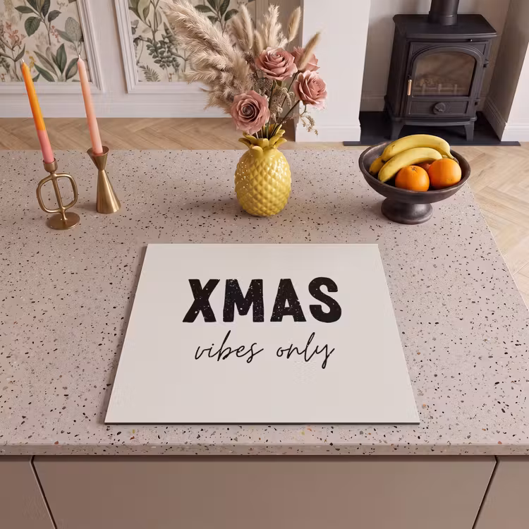 Induction hob protector - Christmas - Proverb - xmas vibes only - Beige — 3